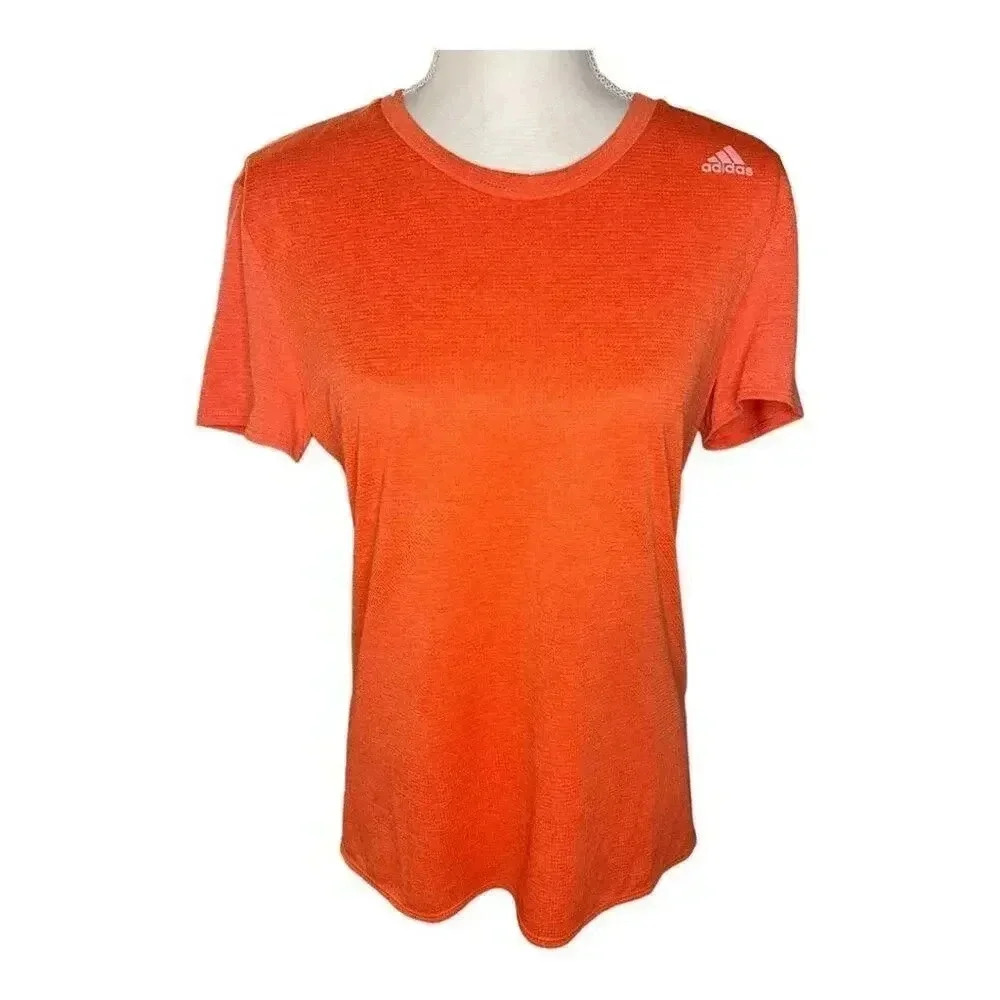 NEW Adidas‎ Women’s Medium Orange Deltapeak Regular Fit Running Shirt NWT